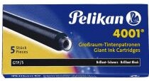 NABOJE DO PIÓR DŁUGIE PELIKAN TP5 CZARNE 5szt.
