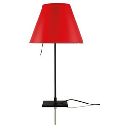 Lampa Stołowa Luceplan, czerwony, salon, aluminium