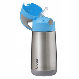 b.box Termobutelka ze słomką blue slate 350 ml
