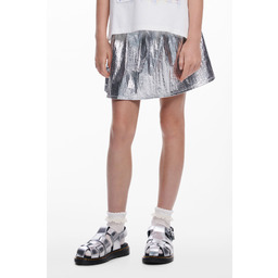 Metaliczna krótka spódnica