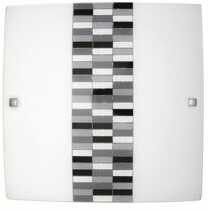 Plafon Domino E27 1x60W czarno-biało-szary