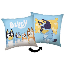Jerry Fabrics Poduszka dekoracyjna 40x40 Bluey pieski niebieska