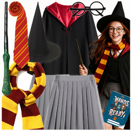 Strój Hermiona Spódnica Zeszyt Harry Potter Halloween 146/152