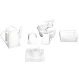 AMBITION Serwis kawowy porcelanowy Kubiko na 6 osób