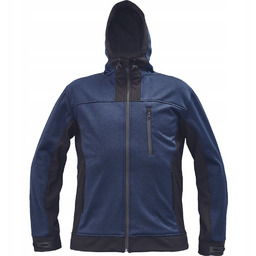 Kurtka softshellowa poliester/spandex HUYER - granatowy XL