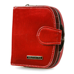 Mały portfel skórzany czerwony Beltimore A01