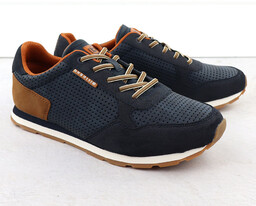 Półbuty sportowe męskie casual granatowe Bugatti 321-ASH02-5500