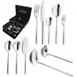 Amefa Sztućce Nierdzewne Komplet Walizka 65 Dakota 12