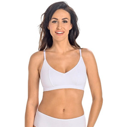 Biustonosz bawełniany braletka Bianca biała, Teyli