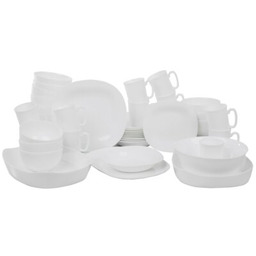 LUMINARC Serwis obiadowy szklany Carine White 12 osób