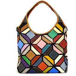 Duża skórzana damska torebka na ramię shopperbag