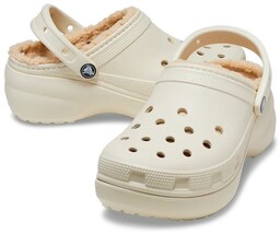 Crocs Damskie Ocieplane Buty Chodaki Platforma Classic Lined