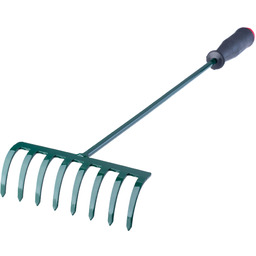 Grabki ogrodowe 8 zębów 60 cm, zielone