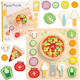 Classic World Drewniana Pizza Do Krojenia Układanka Warzywa