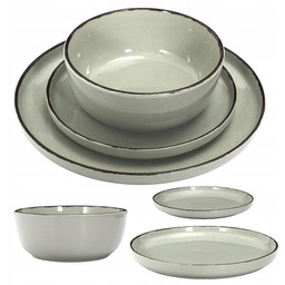 Zestaw obiadowy Azure z kamionki 12 el zastawa