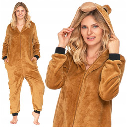 ONESIE MIŚ Jednoczęściowa Piżama z Kapturem Unisex Kostium