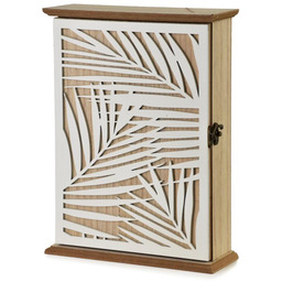 Drewniana skrzynka szafka na klucze jasna 25x19x6,5 HTYK8524