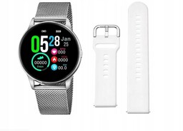 Lotus Smartwatch Damski Srebrny 2PASKI Casual S4B