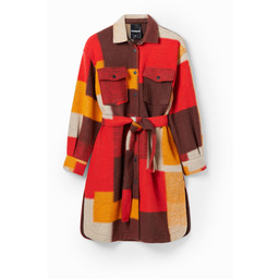 Płaszcz koszula wierzchnia w kratę