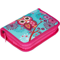 SPIRIT 407193 piórnik 3D "sowa", 1 zamek błyskawiczny,