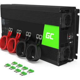 GREENCELL Przetwornica 24V na 230V 1500W/3000W Modyfikowana sinusoida