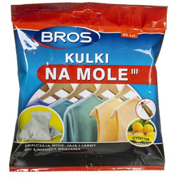 Kulki na mole BROS, cytrynowe, 20 szt.