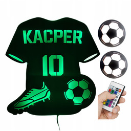 Lampka Nocna Led Piłka Nożna 39cmx38cm +Pilot+2 piłki