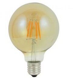 Polux Żarówka dekoracyjna LED filament Vintage Amber G95