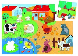 Puzzle dla dzieci GIGANT z fakturami "Na farmie",