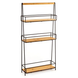 Regał 1935 trzypoziomowy czarny bambus AWD INTERIOR