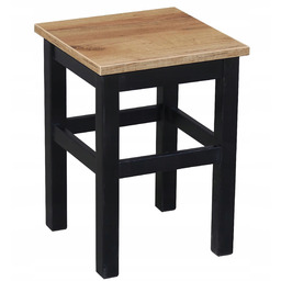 Taboret Kuchenny Stołek Prosty Nowoczesny Czarny+craft