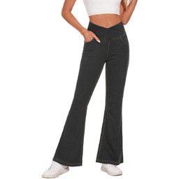 Desol Damskie Jeansy Dzwony z Wysokim Stanem Spodnie