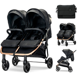 PODWÓJNY WÓZEK SPACEROWY SPACERÓWKA DLA BLIŹNIAKÓW DO 22KG