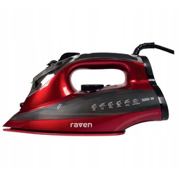 Żelazko parowe Raven EZ003X 3000W Blokada kapania Czerwone