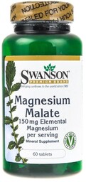Swanson Jabłczan magnezu 60 tabletek