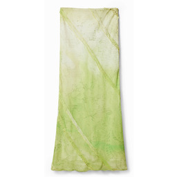 Spódnica midi z koronką w kwiaty