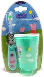 Szczoteczka do zębów z czasomierzem i kubkiem Peppa,