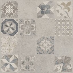 Gres szkliwiony VITORIA light grey patchwork mat 59,8x59,8