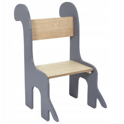 Krzesło dziecięce Dino szary/naturalny