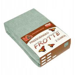 Prześcieradło frotte z gumką 220x240 oliwkowe Karo