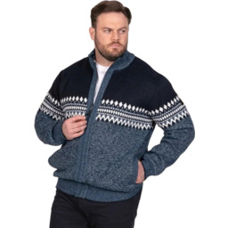Sweter Męski Rozpinany Wzór Fair Isle BOBBY-D555 Duże