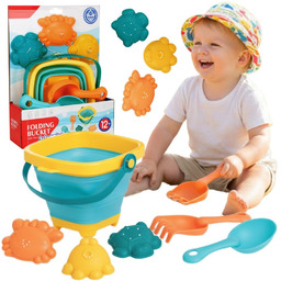 WOOPIE BABY Zestaw Wiaderko Składane z Grabkami Łopatką