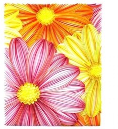 Zestaw do Quillingu Paski Piękne Kwiaty 40x50 cm