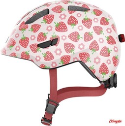 ABUS Kask rowerowy dziecięcy Smiley 3.0 LED strawberry