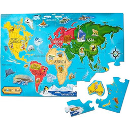 Melissa & Doug puzzle podłogowe z mapą świata