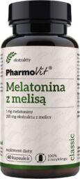 PharmoVit Melatonina z melisą, 60 kapsułek