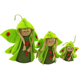 Dekohelden24 Zestaw 3 filcowych lalek do postawienia lub