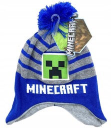 Czapka Zimowa Minecraft Uszatka Creeper