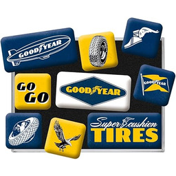 Nostalgic-Art Goodyear magnesy na lodówkę w stylu retro,