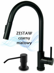 AFINO Bateria kuchenna z wyciąganą wylewką + dozownik
